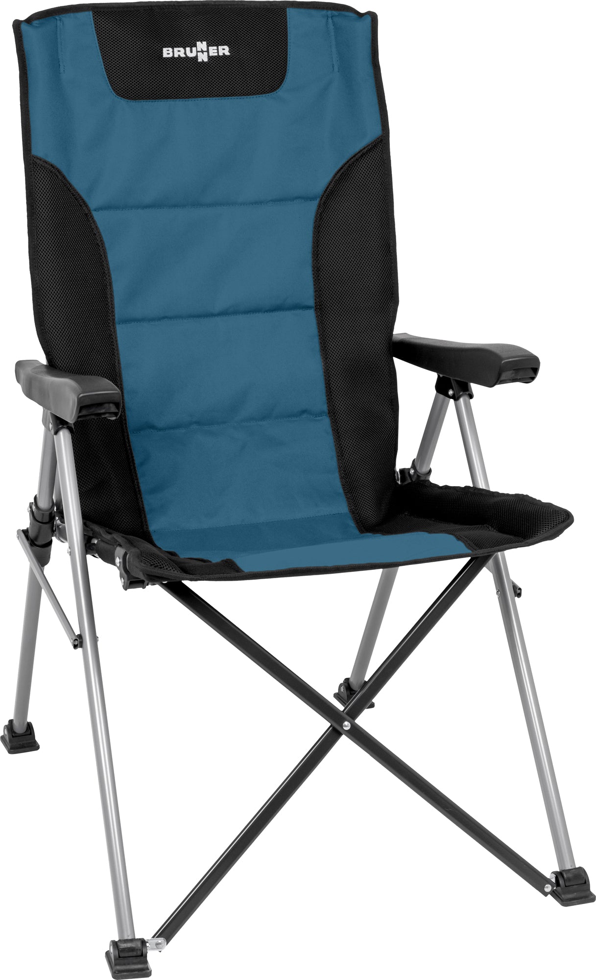 Качествен сгъваем стол за къмпинг лесно преносим и удобен, здрава конструкция. Висока облегалка и наклон.High quality folding chair for camping, compact folded size. Strong and tough reliable.