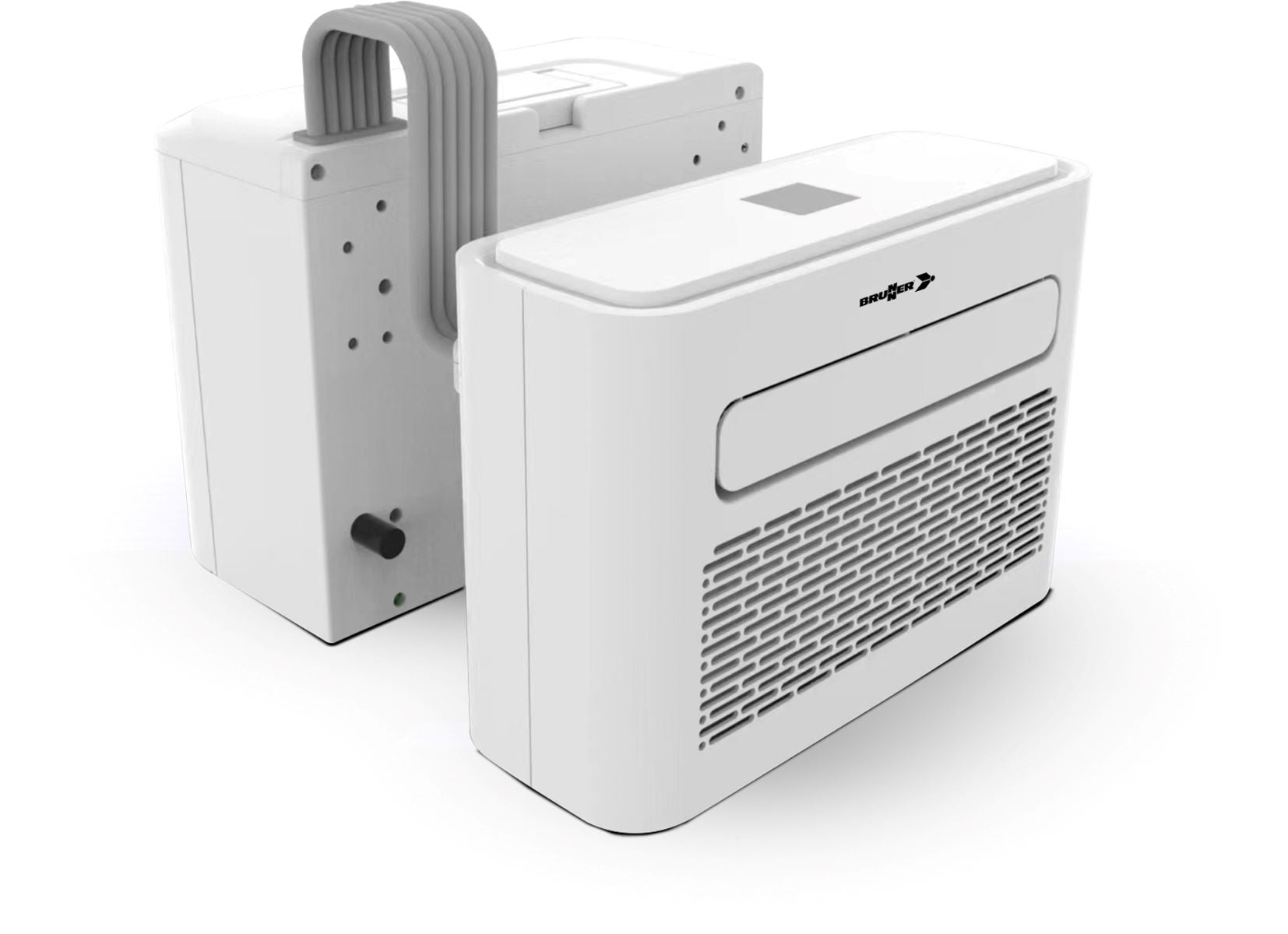 Мобилен климатик Brunner Polarys Twinair за каравана и кемпер, сплит система, компактно вътрешно и външно тяло | GoCampy.com
