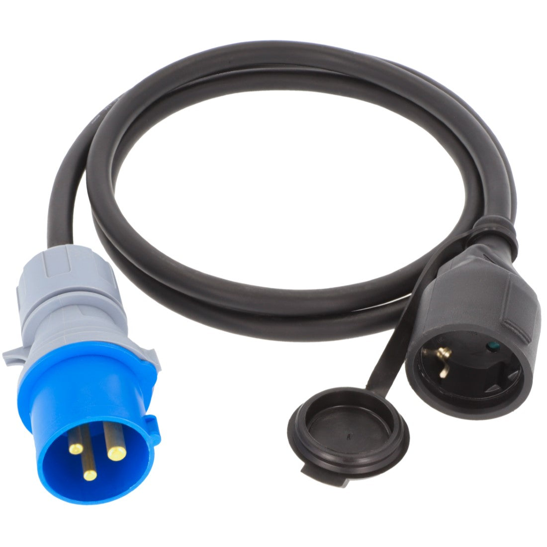 Адапторен кабел CEE към шуко женски 1.5 метра за къмпинг Berger