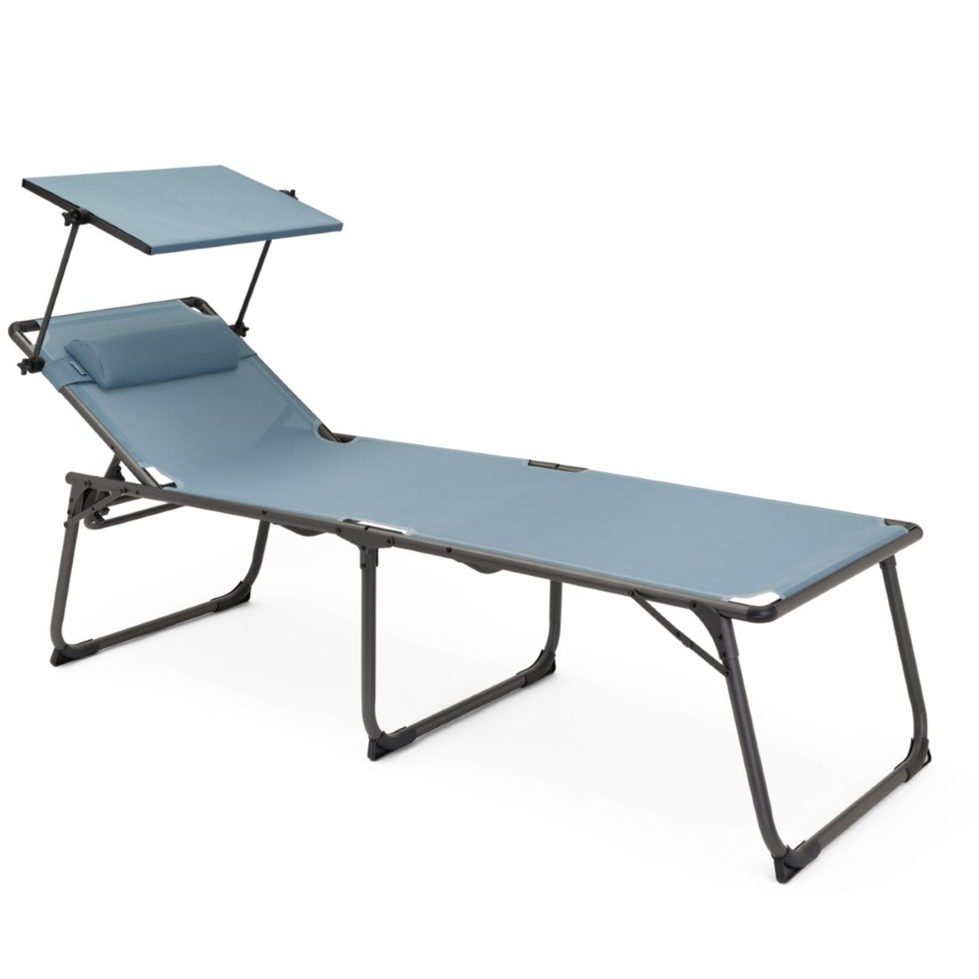 Berger Iseo Sonnenliege XL син сгъваем шезлонг за плаж и къмпинг