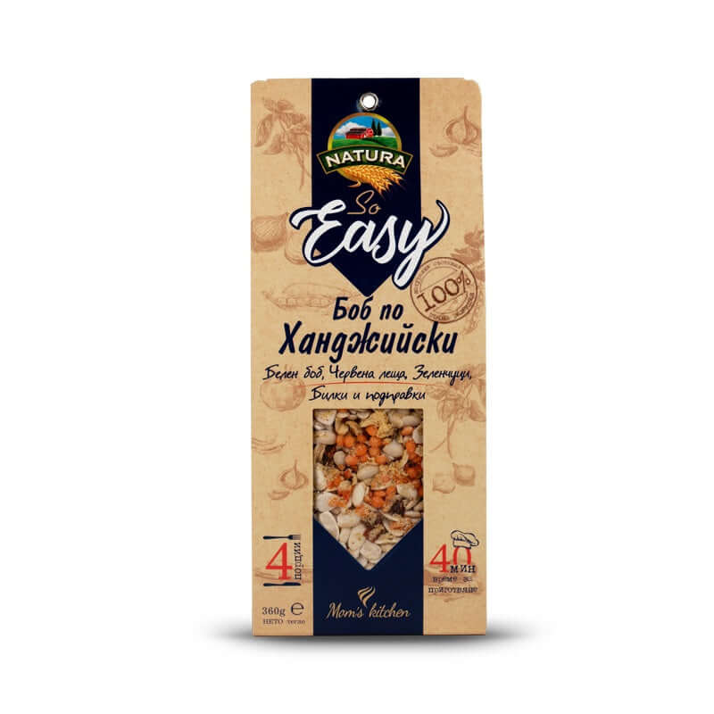 Готов микс Natura SoEasy Боб по Ханджийски - 100% натурални съставки за лесни и бързи ястия. | GoCampy.com