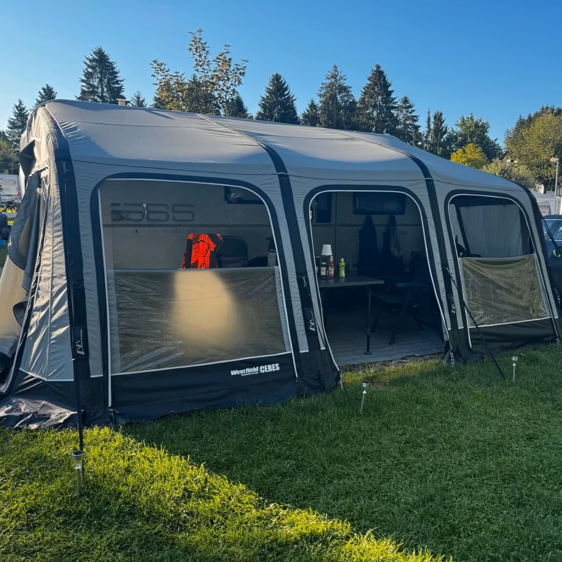 Надуваем форселт за каравана Westfield Ceres 911см - 1120 см, устойчив на UV, здрава материя и воден стълб 6000мм, анекс предверие за каравани.
