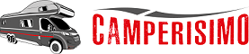 Лого на Camperisimo с кемпер на фона, символизиращо изложение за кемпери на CAMPER EXPO 2024