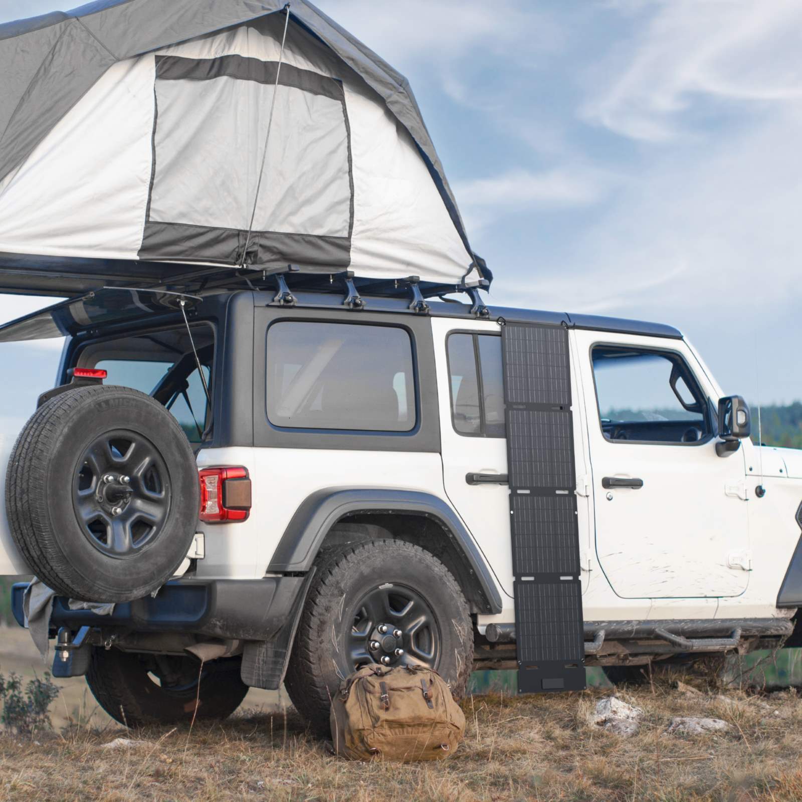 Преносим соларен панел за къмпинг – автономно захранване за палатка, кемпер, каравана