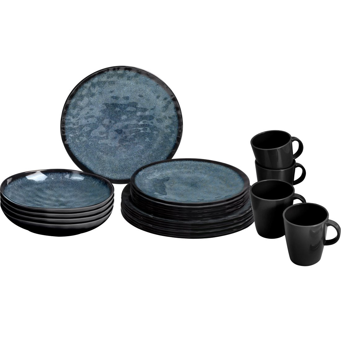 Меламинове съдове за къмпинг, чинии и прибори за кемпер. chinii, sadove, kamping, melamin. Tableware, melamine dining sets BRUNNER