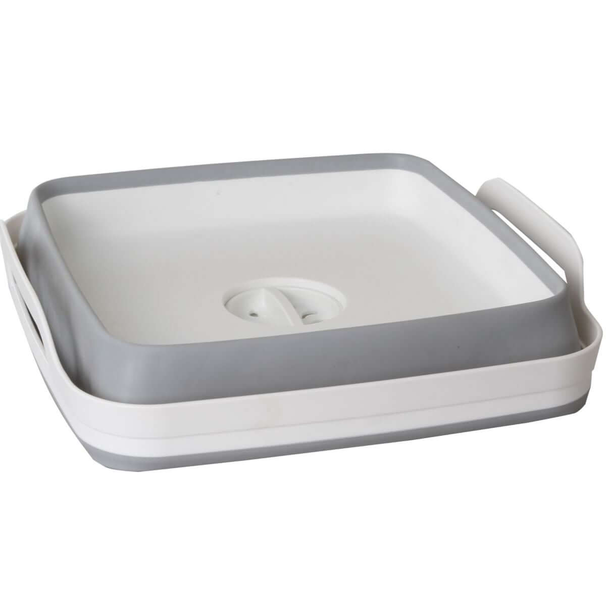 Сгъваема мивка-леген за къмпинг Brunner TANQ - практична преносима мивка със сифон за миене на съдове при къмпинг, каравана, кемпер.