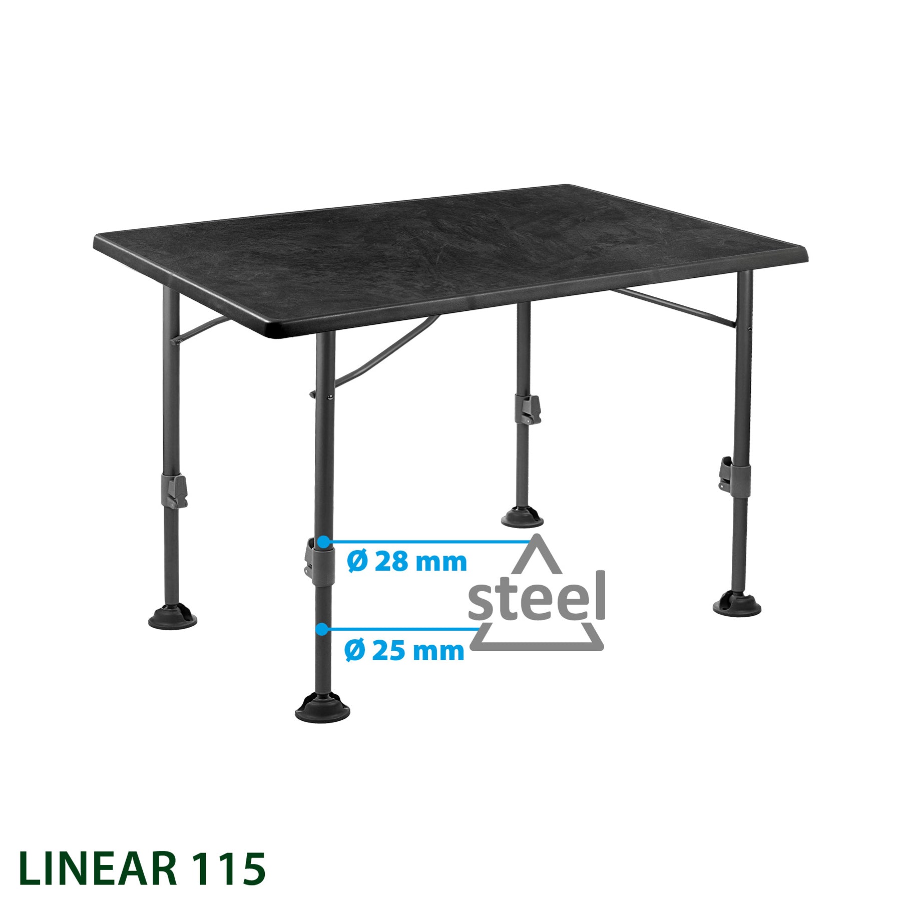 LINEAR solid folding table weather resistant