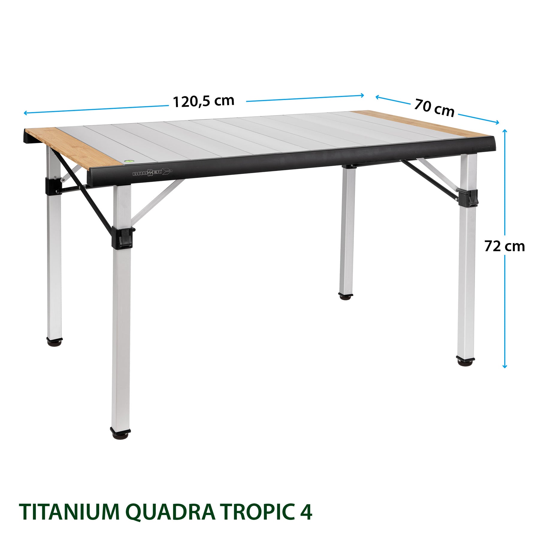 BRUNNER TITANIUM QUADRA TROPIC folding table for camping