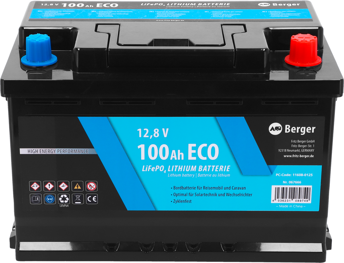 Литиева батерия Berger LiFePO4 Eco 100 Ah 12 V, снимка 3
