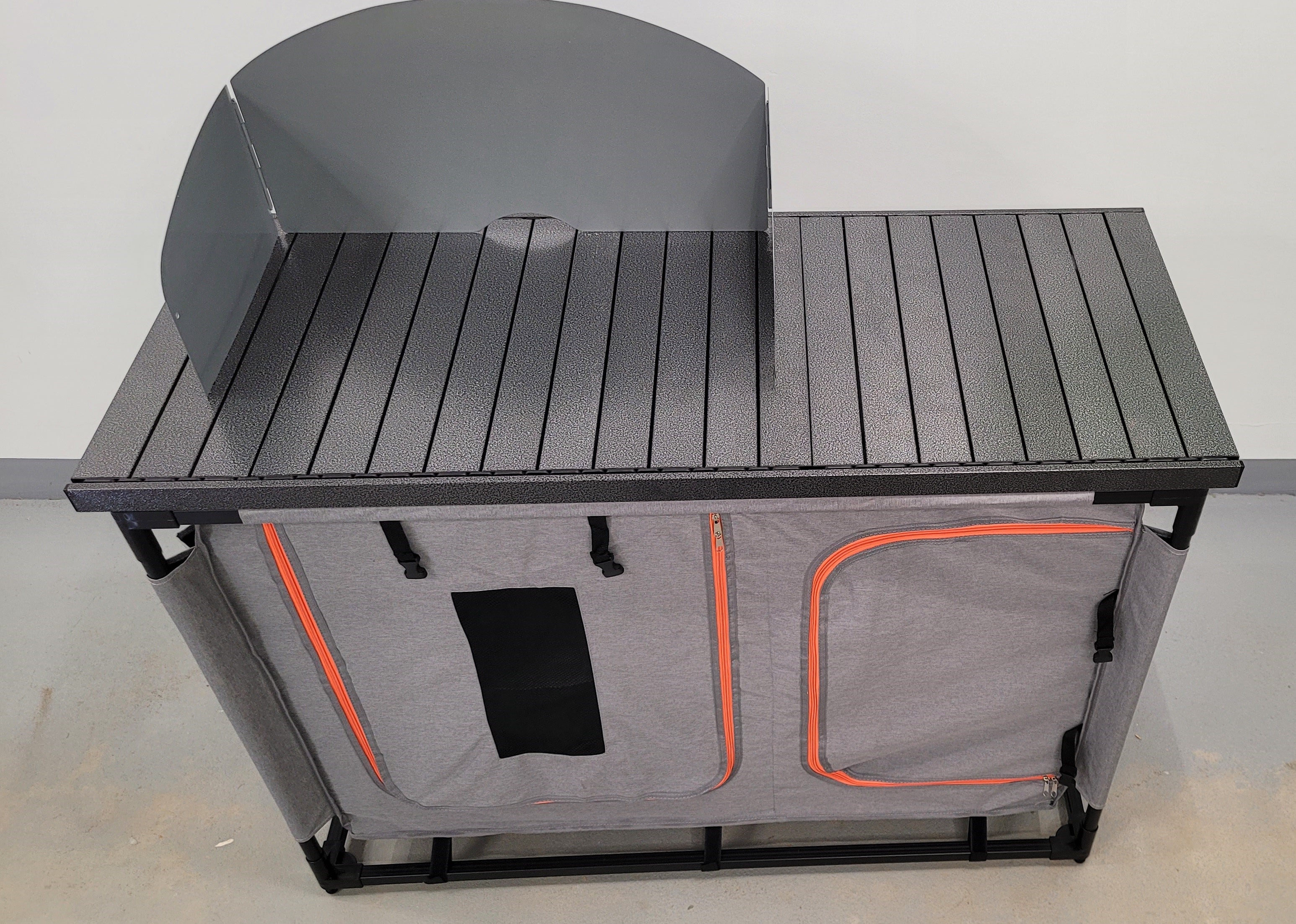 Camping kitchen storage cabinet