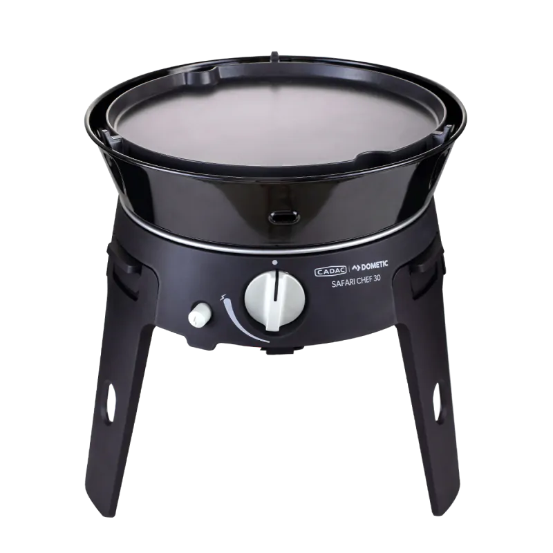 Компактно газово барбекю CADAC Safari Chef 30 LP Deluxe за къмпинг и на открито | GoCampy.com