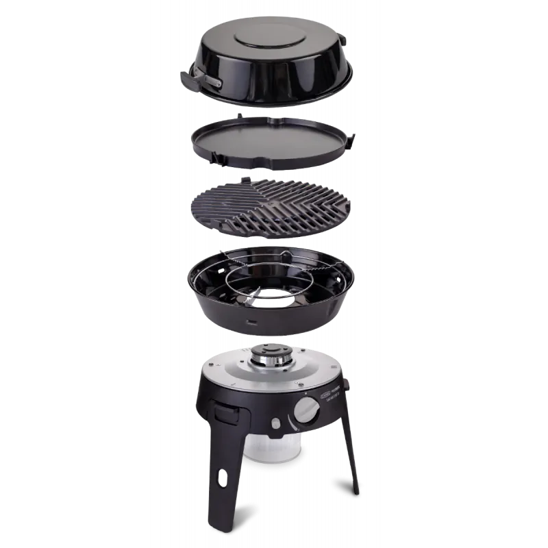 Компактно газово барбекю CADAC Safari Chef 30 LP Deluxe, разглобено в 4 части за къмпинг | GoCampy.com
