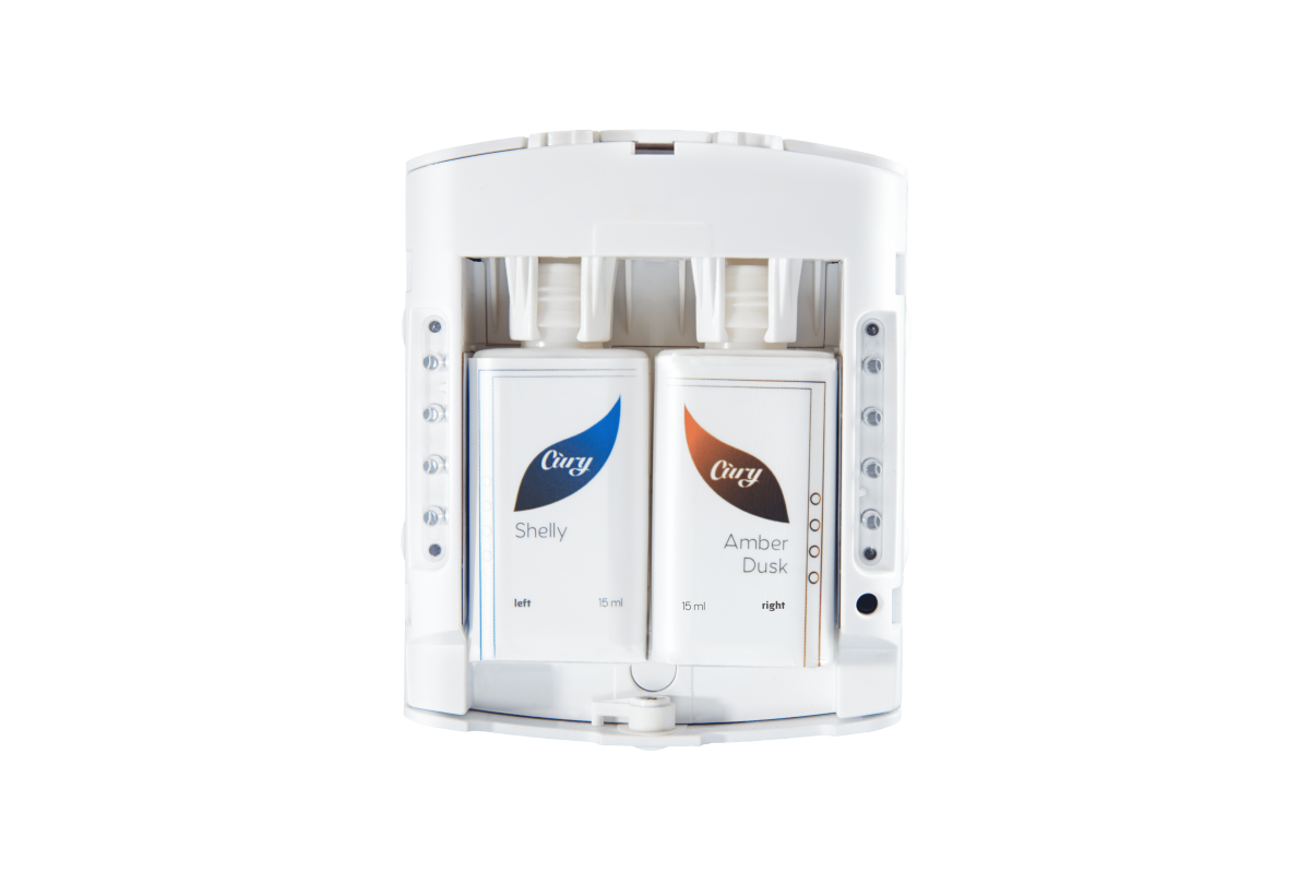 Cury Smart Scent – интелигентна система за аромат и защита за кемпер и каравана с два пълнителя Shelly и Amber Dusk.