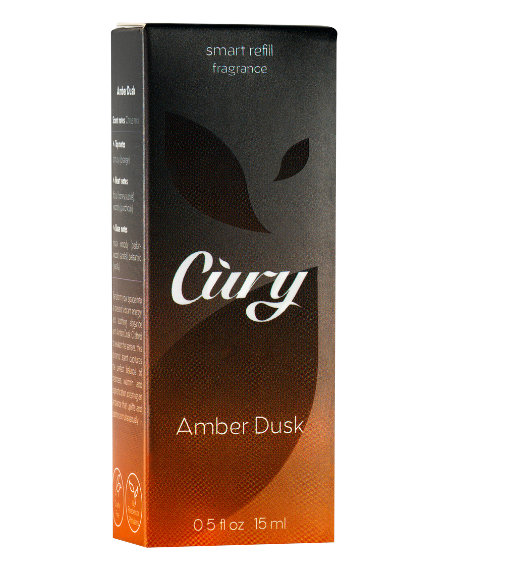 Cury Smart Scent – интелигентна система за аромат и защита за кемпер и каравана, пълнител Amber Dusk, 15 ml.