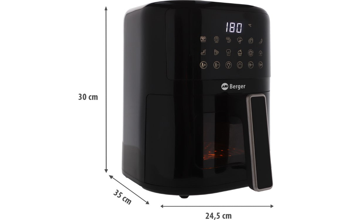 Berger VanFry Airfryer 4,5 L – еър фрайър с горещ въздух, 1400 W