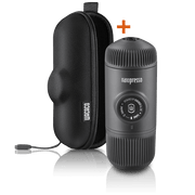 Преносима ръчна машина за кафе еспресо Wacaco® Nanopresso с калъф - идеална за къмпинг и пътувания.