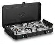 Двоен газов котлон CADAC 2 Cook 3 Turbo с FFD защита, преносим с автоматична защита против изтичане на газ, модел 2025