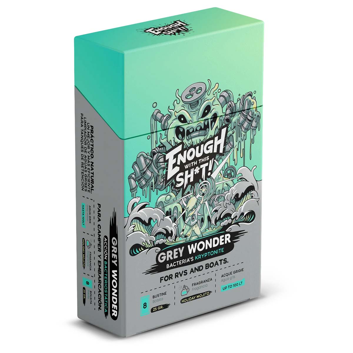 EWTS Grey Wonder – био решение за резервоари за мръсна вода, лесно за употреба и безопасно за природата и канализацията.