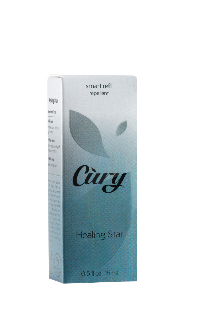 Cury пълнители – премиум аромати и защита от насекоми, Healing Star пълнител за Cury с репелент срещу насекоми.
