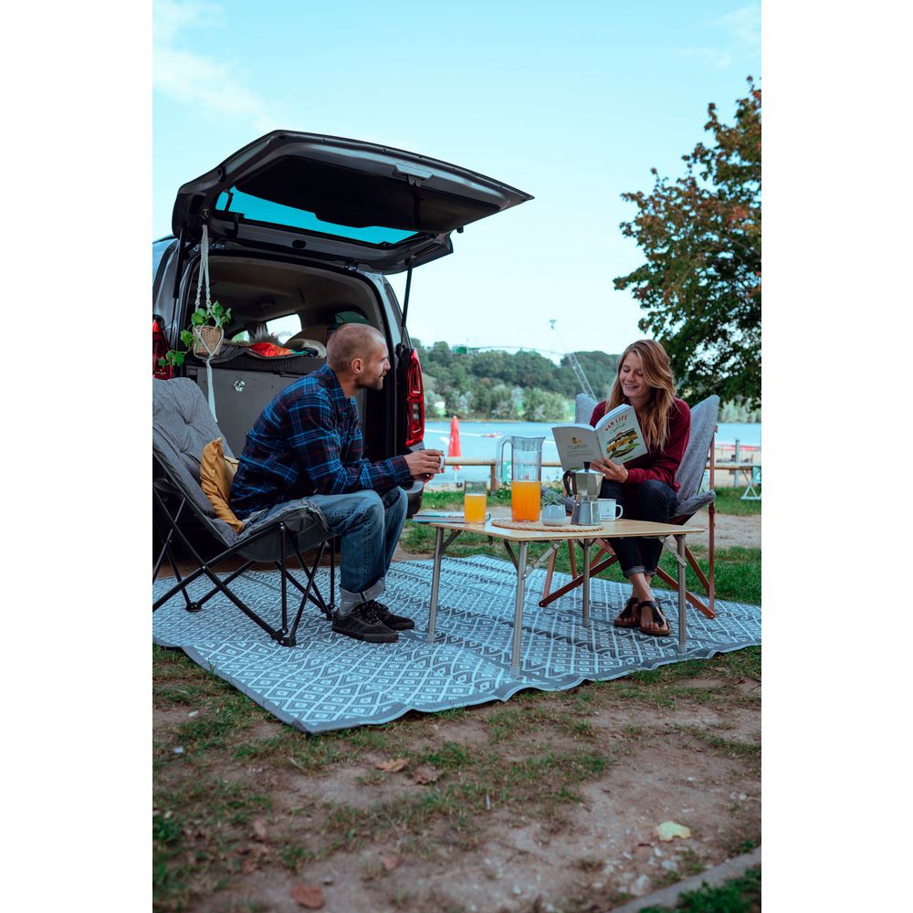 Двулицев къмпинг килим размер Berger 2 размера квадратен перфектен за ванове