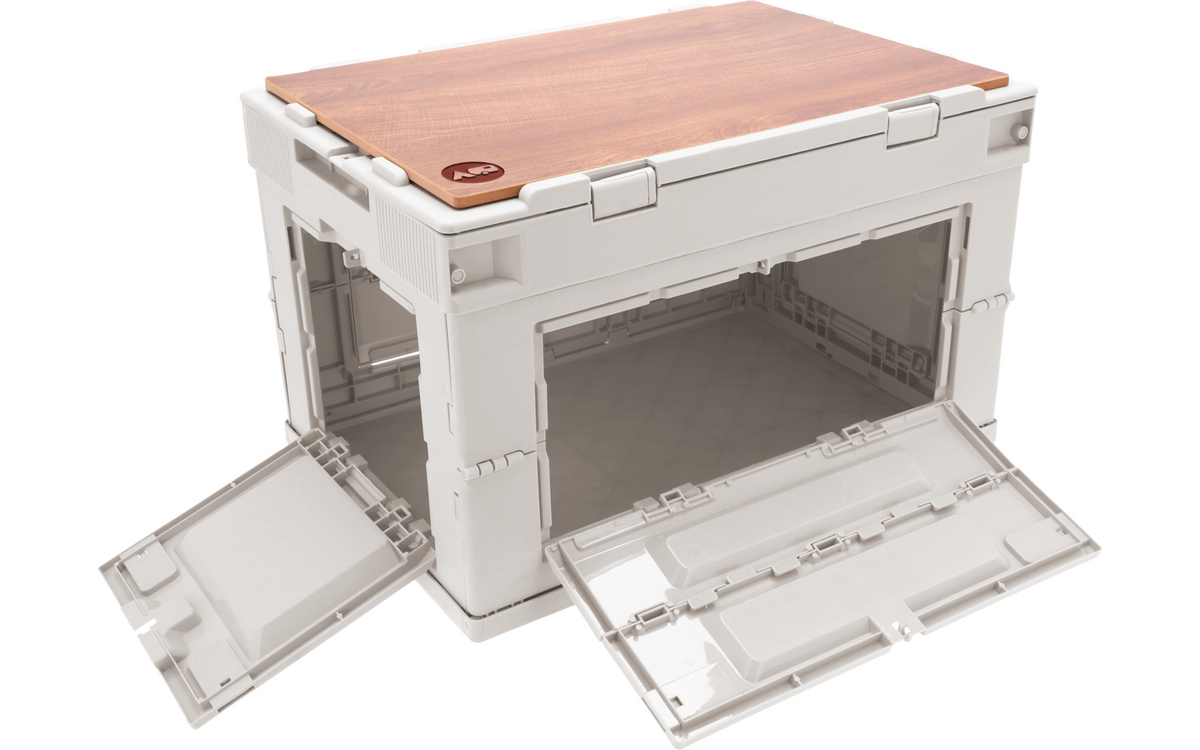 Сива кутия Berger CamperBox XL с отворени странични вратички
