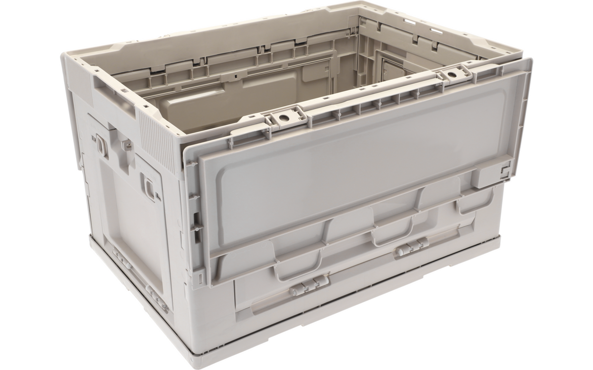 Сива кутия Berger CamperBox XL без капак, отворена отгоре