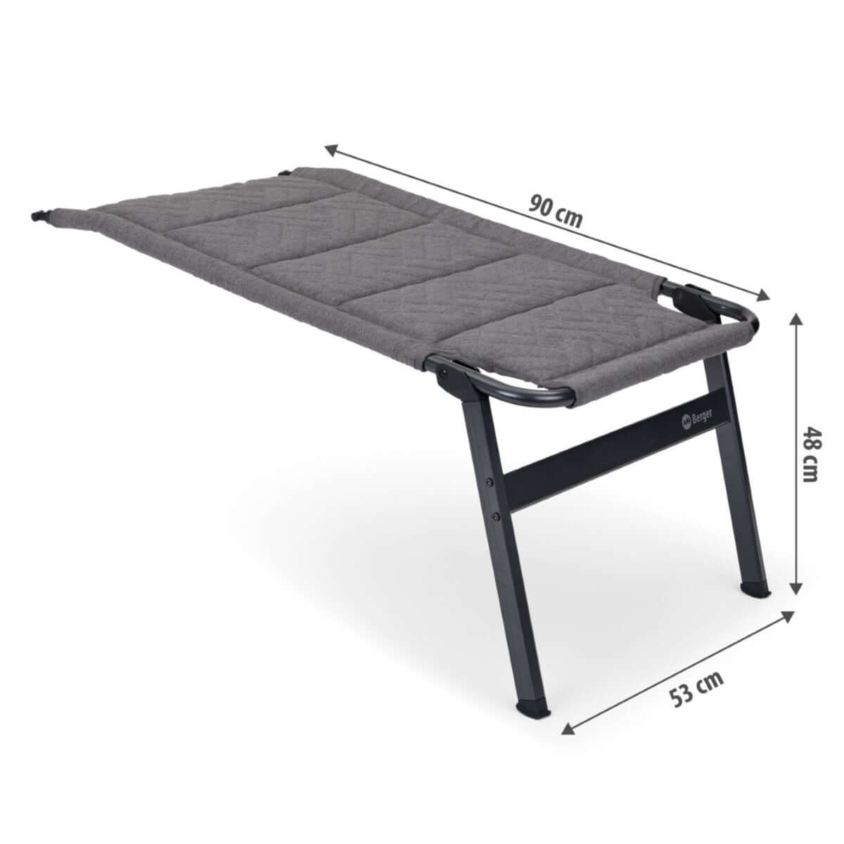 Лежанка за стол Berger Dakar - луксозна лежанка за сгъваем стол за къмпинг, удобна и здрава материя, перфектно допълнение за Gocampy.