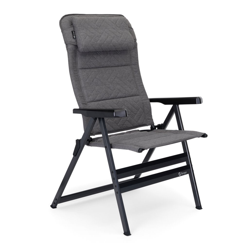 Луксозен сгъваем стол за къмпинг BERGER DAKAR – къмпинг оборудване, мебели за къмпинг, подходящ за кемпер и каравана от Gocampy.