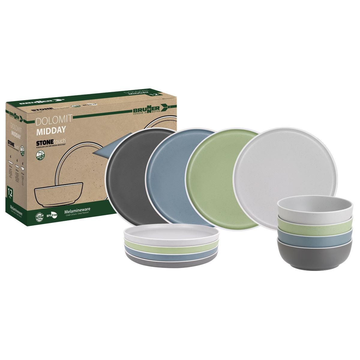 Camping dining set for 4 BRUNNER MIDDAY DOLOMIT 12pcs