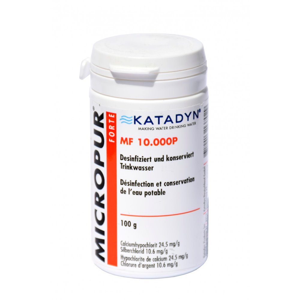 Katadyn Micropur Forte MF 10000P прах за дезинфекция на вода с хлор и сребърни йони