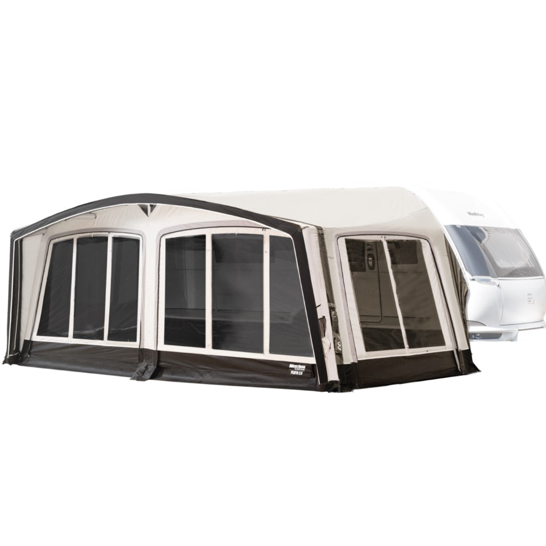 Надуваем форселт за каравана WESTFIELD PLUTO 2.0 монтиран на каравана – WESTFIELD PLUTO 2.0 inflatable caravan awning mounted on caravan