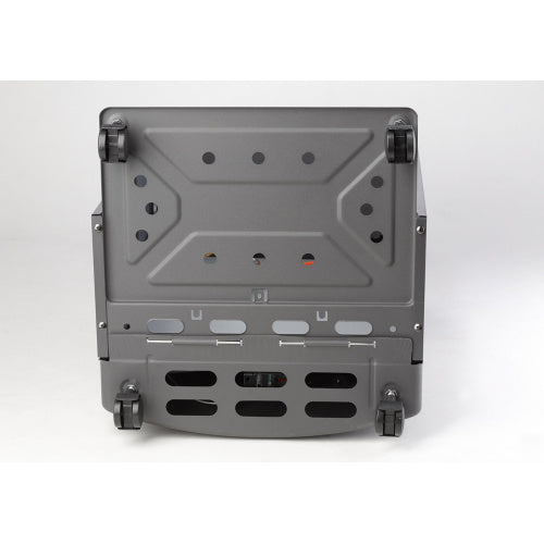 Газова отоплителна печка MEVA Relax 4,2 kW - задната част с колела за лесно преносимост.