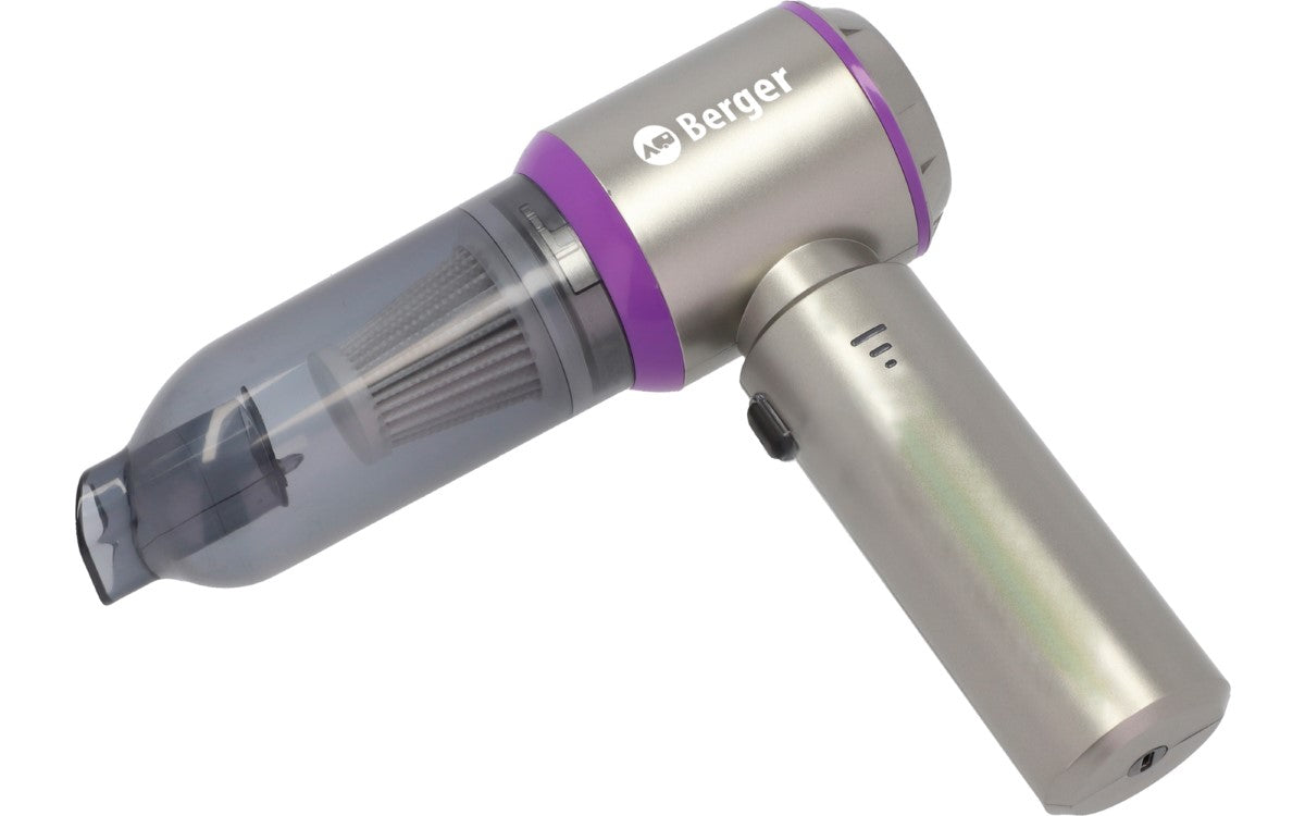 Berger RoadDust преносима акумулаторна прахосмукачка за кемпер и автомобил, 100 W, USB-C