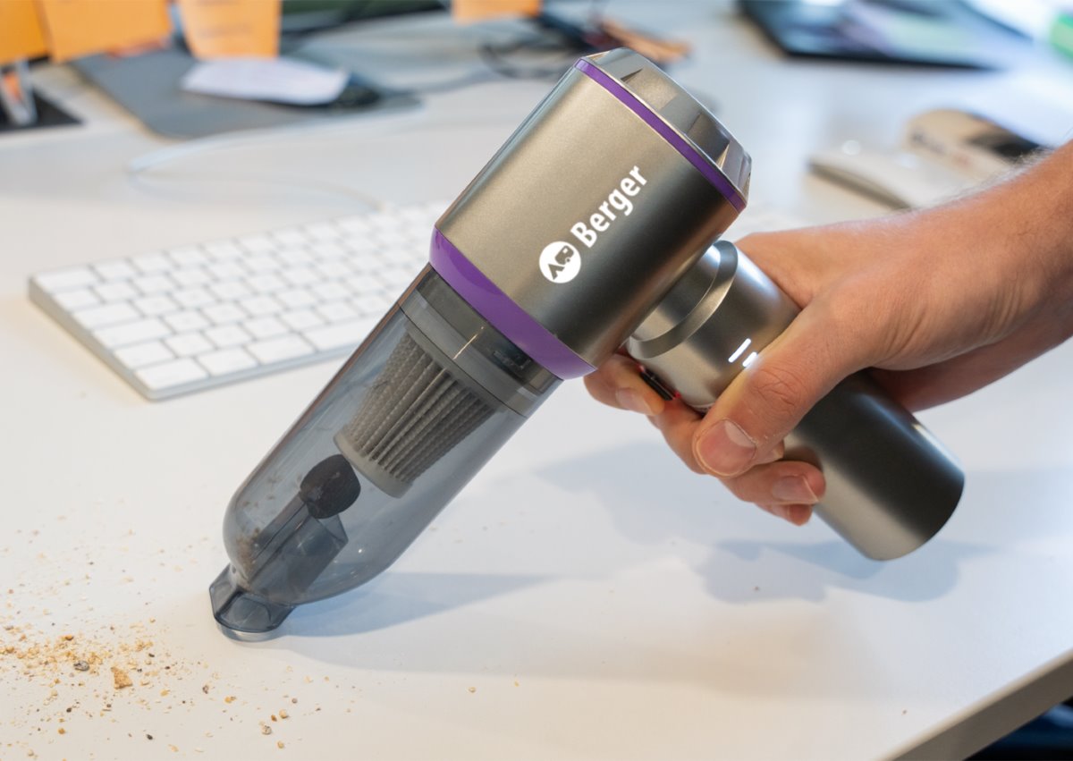Berger RoadDust преносима акумулаторна прахосмукачка за кемпер и автомобил, 100 W, USB-C