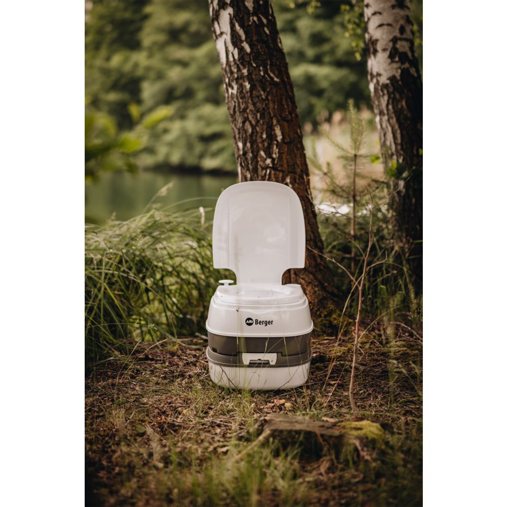 Преносима тоалетна за къмпинг за употреба на път и на открито с лесно почистване и отделения за химия 