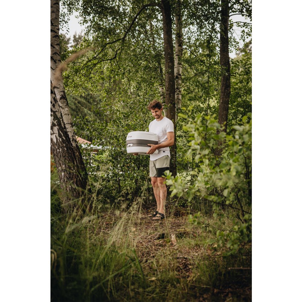 Преносима тоалетна за къмпинг за употреба на път и на открито с лесно почистване и отделения за химия 