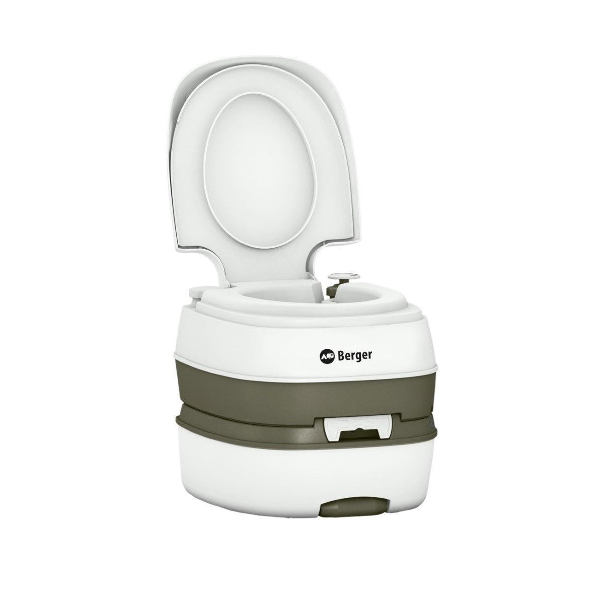 Преносима тоалетна за път с отделение за изплакваащ вода с помпа