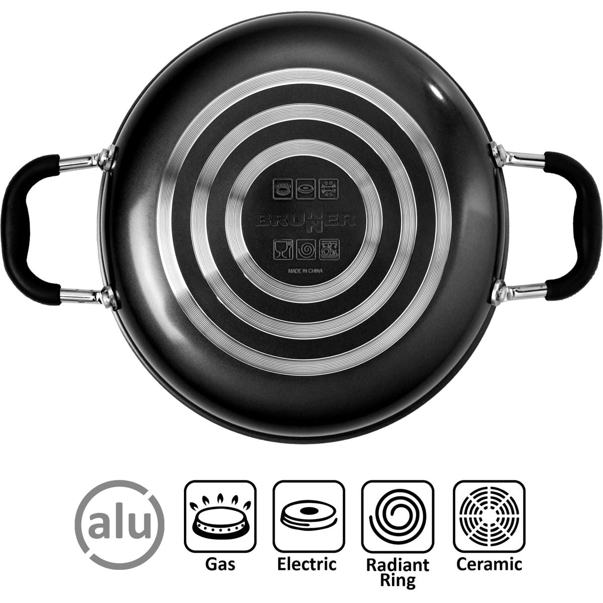 Тенджери за къмпинг BRUNNER Pirate 7+1 22см, съдове за готвене на къмпинг, компактен комплект, идеален за пътуване, спестява място