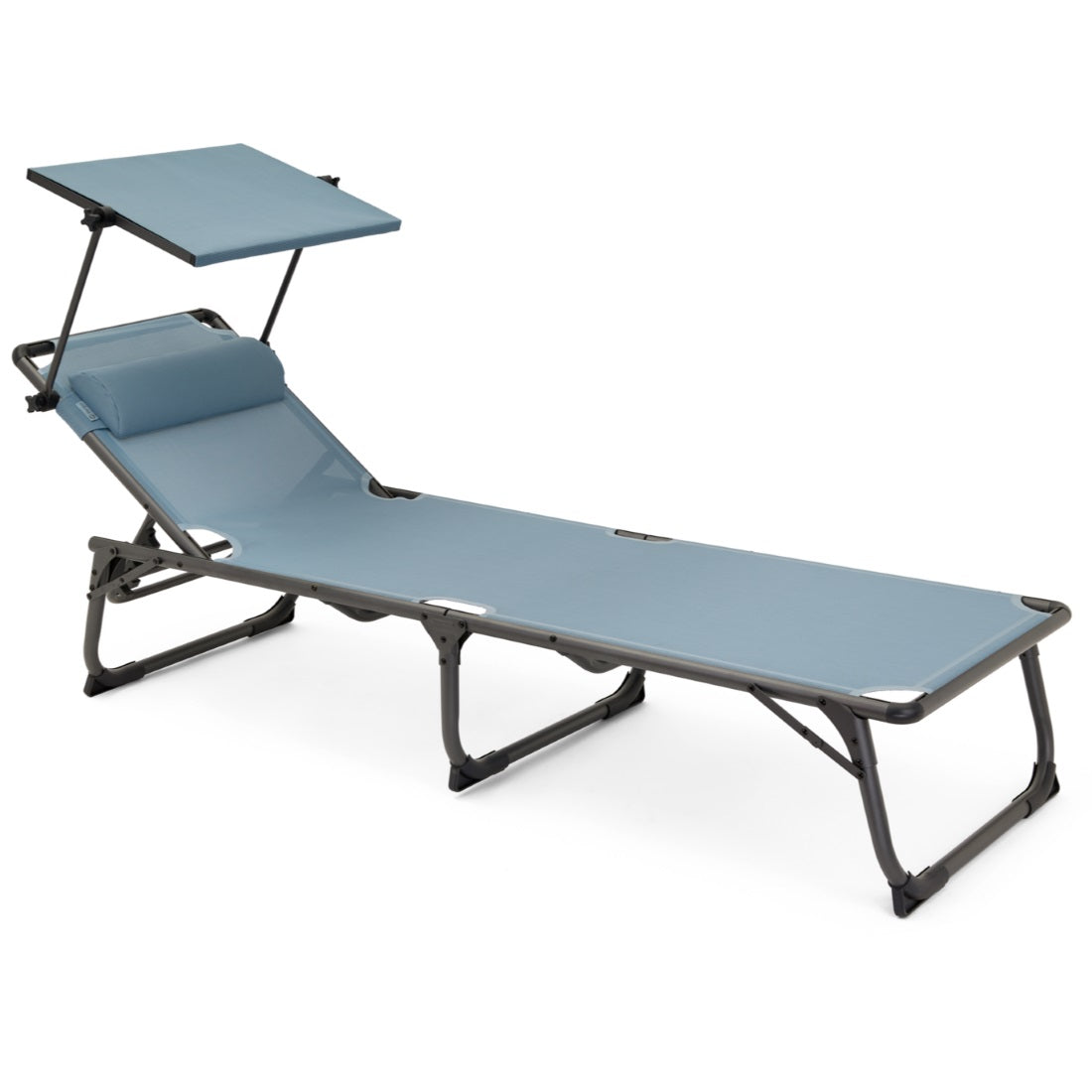 Син шезлонг Berger Iseo Sonnenliege за каравана, кемпер и градина