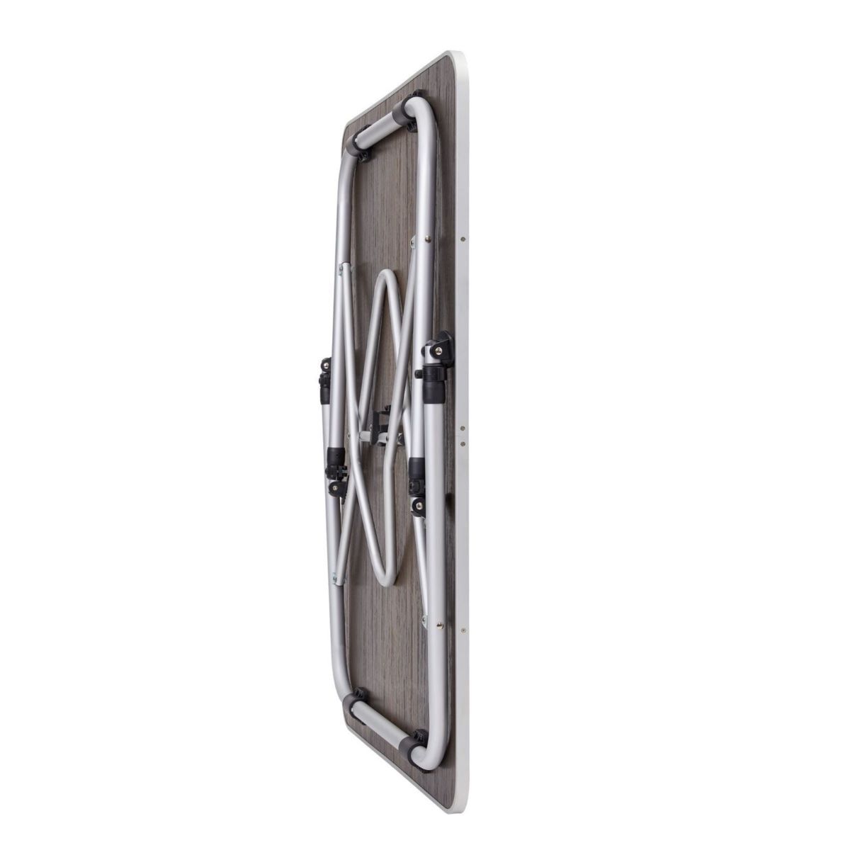 Stabiler Camping-Klapptisch Berger Livenza 120 x 70 cm, Holzmaserung.
