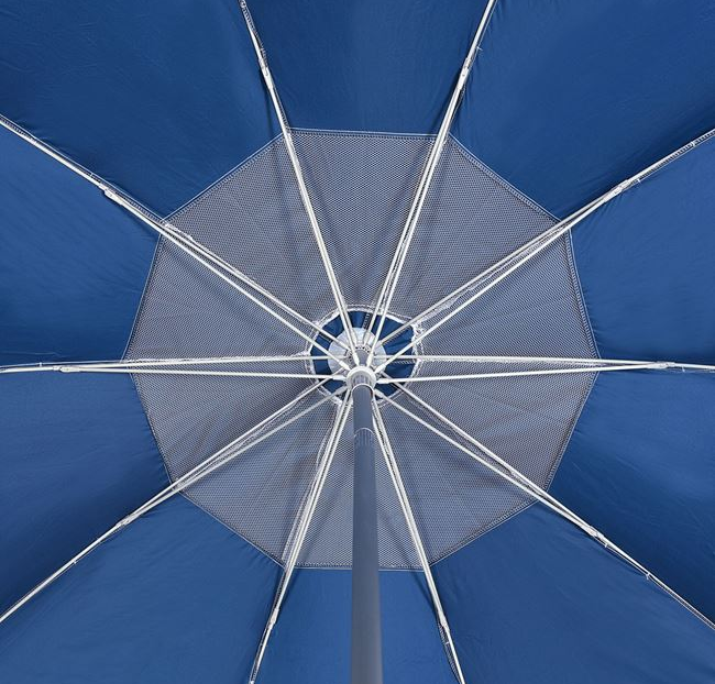 Beach umbrella UPF50 windproof, плажен чадър, ветроустойчив, здрав, надежден, голям размер, сянка