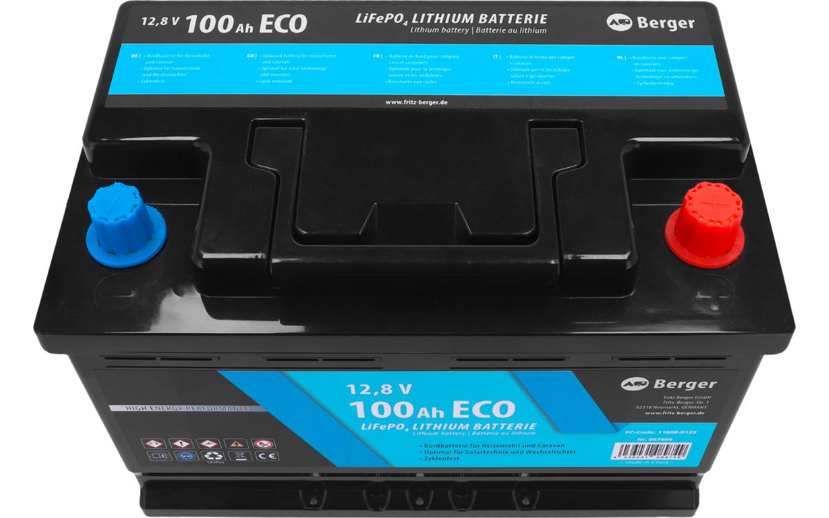 Berger Eco тягов литиев акумулатор LiFePO4 100 Ah 12,8 V, 1280 Wh