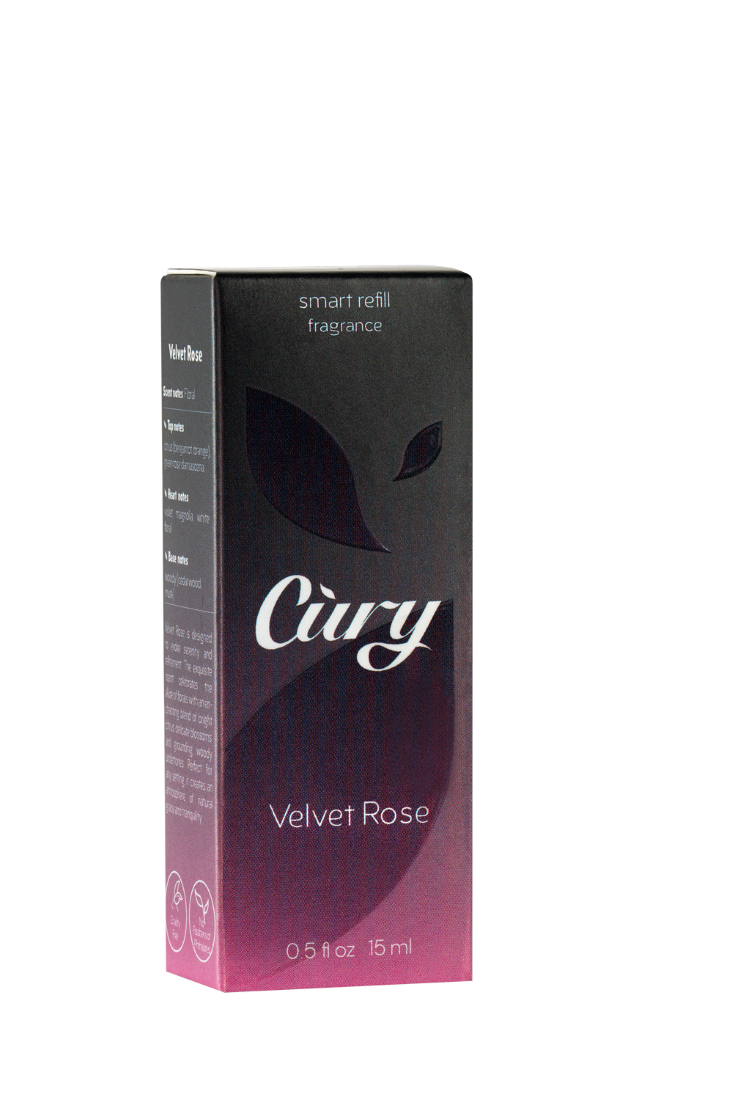 Cury пълнители – премиум аромати и защита от насекоми, Velvet Rose, интелигентен освежител за кемпер.