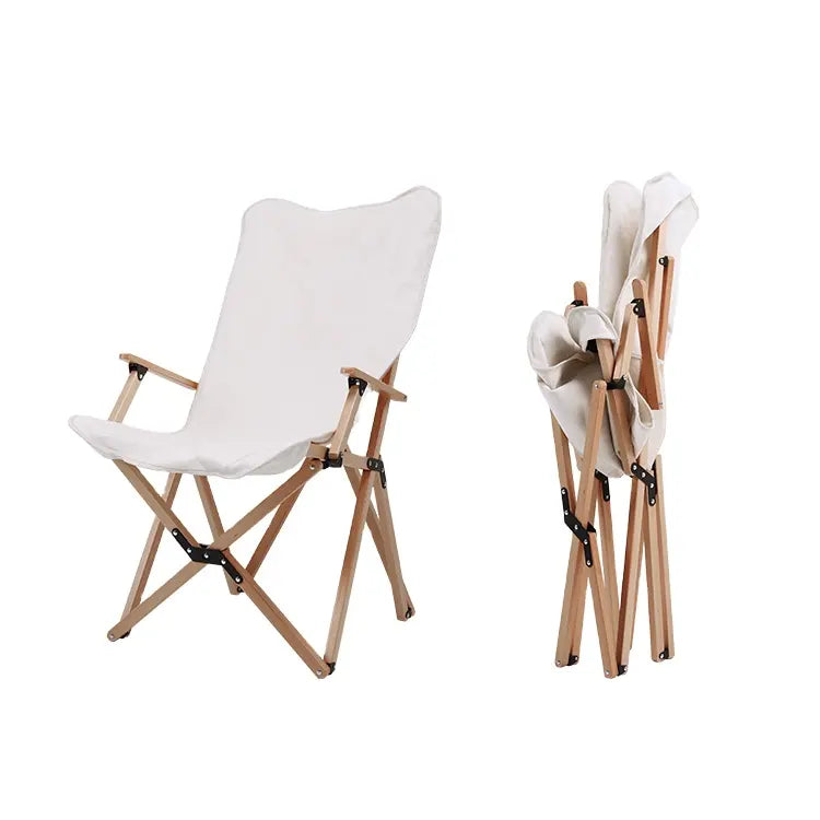 Wooden camping chair, folding in a compact size with beautiful and strong canvas textile. Дървен стол сгъваем за къмпинг, дърво и текстил.