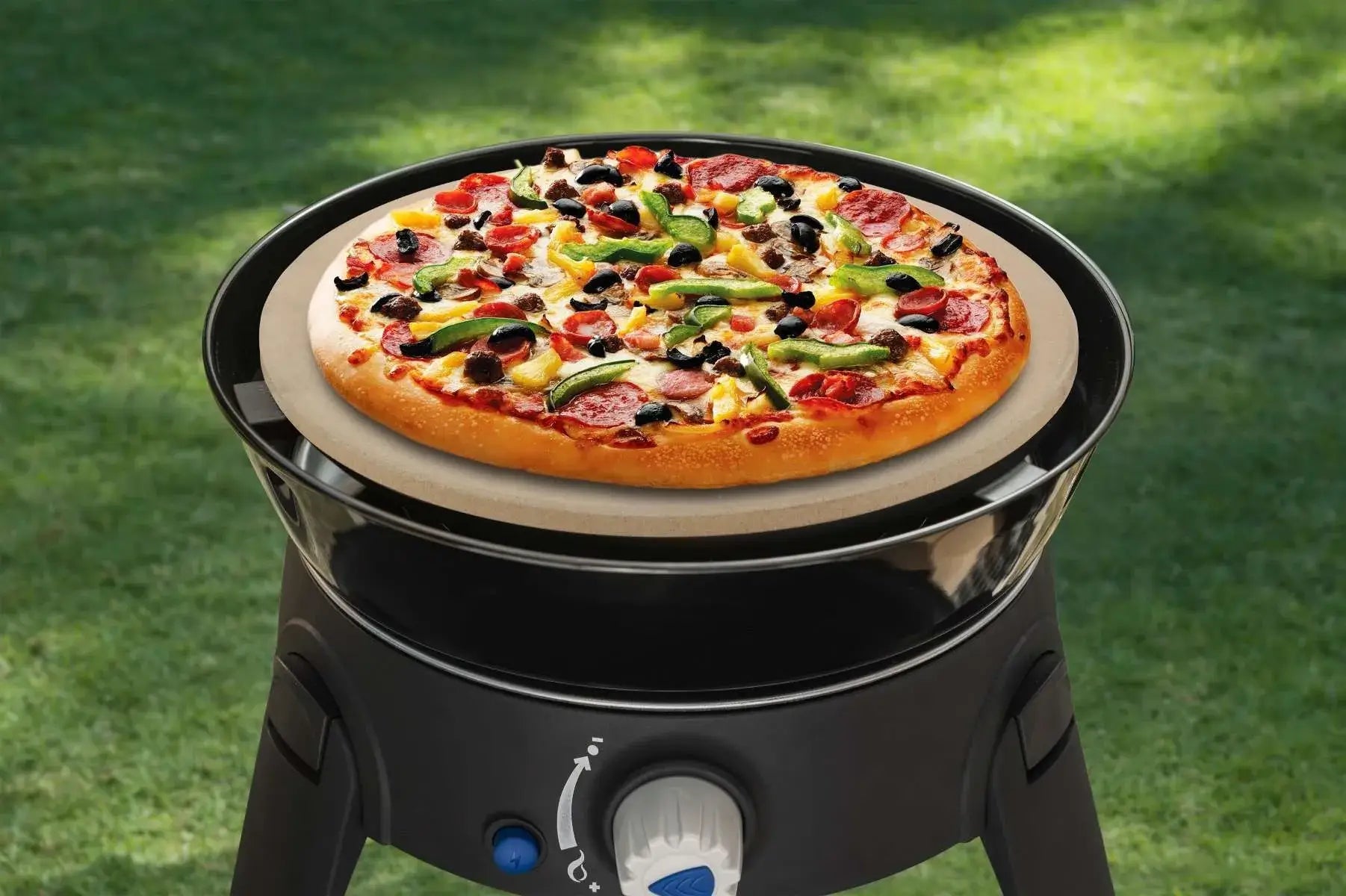 Каменна плоча за пица на барбекю CADAC PIZZA STONE PRO, идеална за къмпинг и грижа за кемпера | Professional pizza stone for BBQ by Cadac