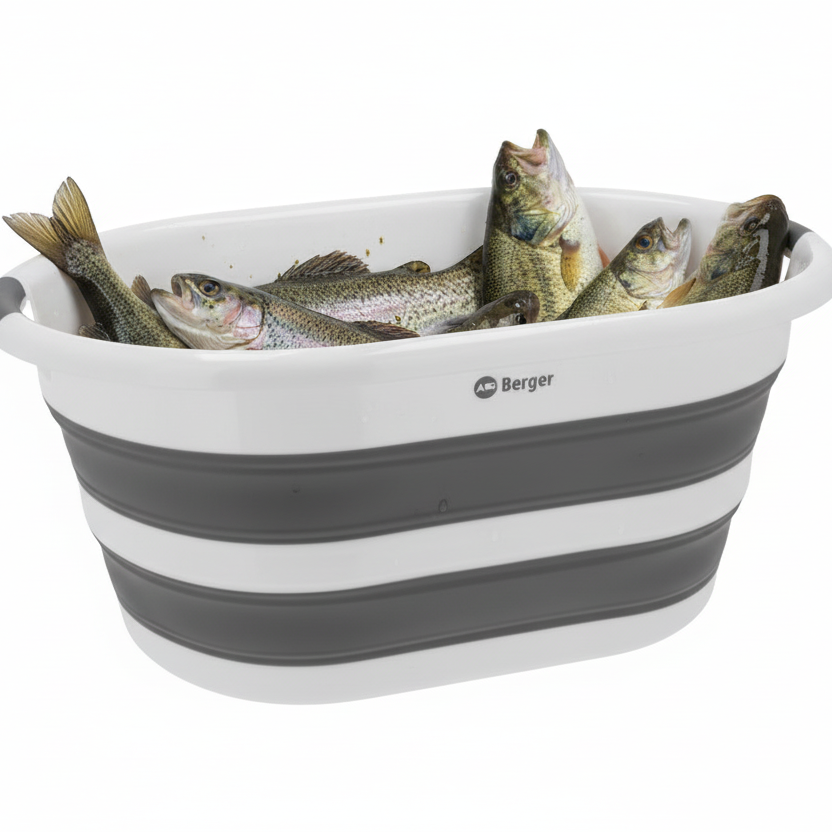 голям сгъваем леген 37л кофа, улов на риба