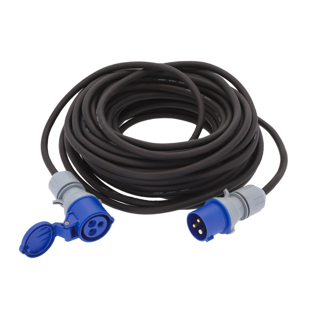 CEE Удължител Berger, 16A, 2.5 mm², евробукса - аксесоари за къмпинг и техника за кемпери, IP44 защита, до 25 m дължина.