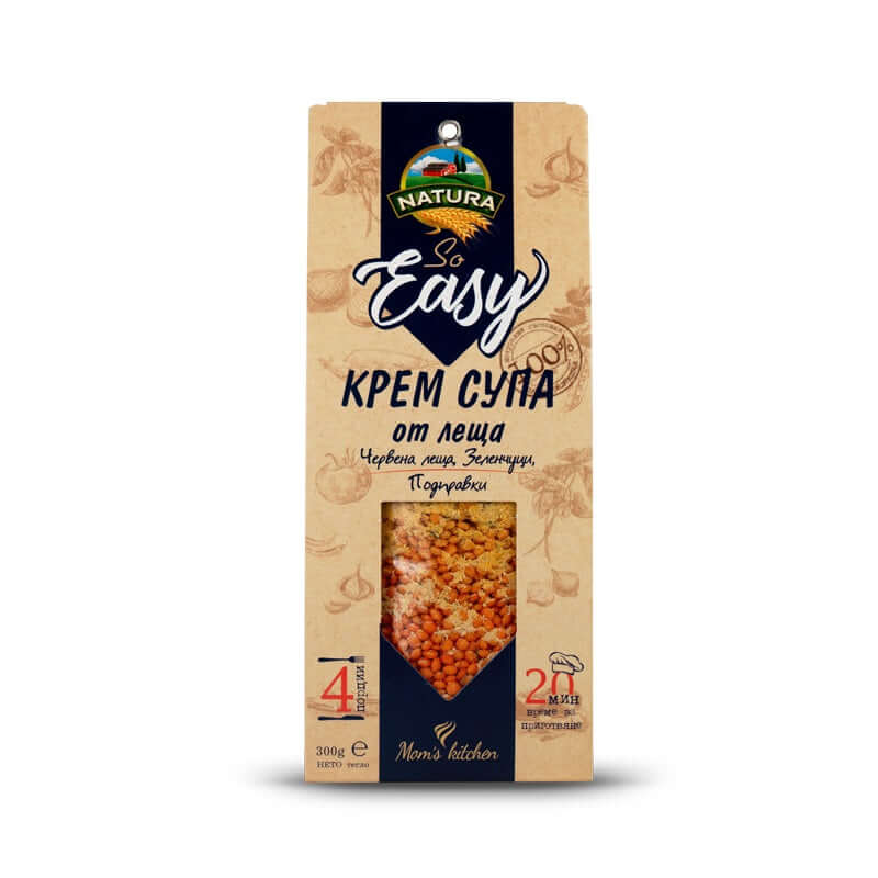 Natura SoEasy крем супа от леща - готов микс за вкусно и бързо приготвяне | GoCampy.com