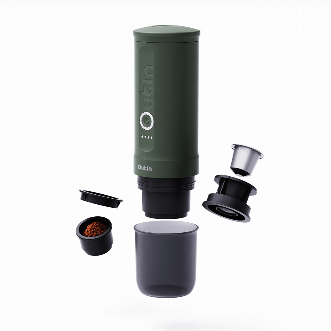 Portable espresso machine on battery. Преносима машина за кафе еспресо Outin с батерия