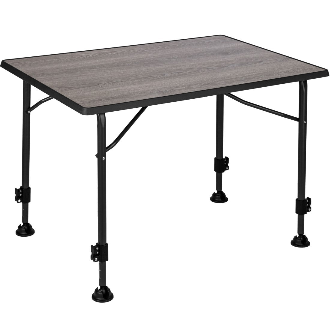 Къмпинг маса с регулеруеми крака BRUNNER LINEAR GREYWOOD, сгъваема маса с термоустойчив плот Sevelit.